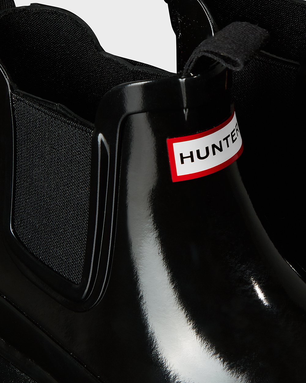 Hunter Niños Original Big Gloss - Botas Chelsea Negras - 408-HMTCSO